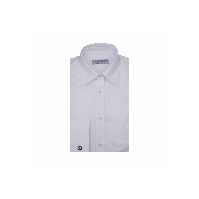 Chemise blanc à poignets mousquetaires