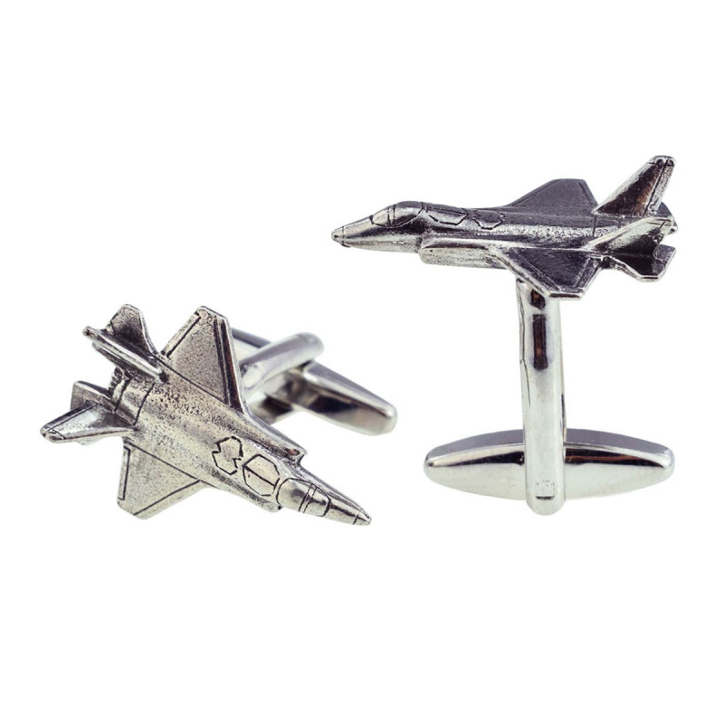 Boutons de manchette avion de chasse F35