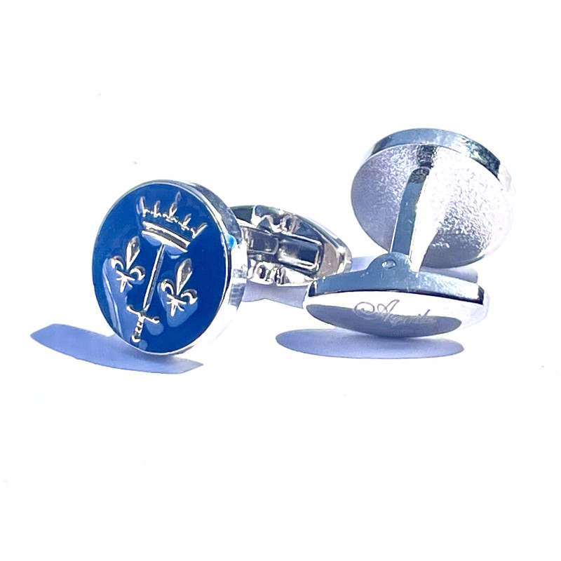Boutons de manchette Jeanne d'Arc (émail & métal)