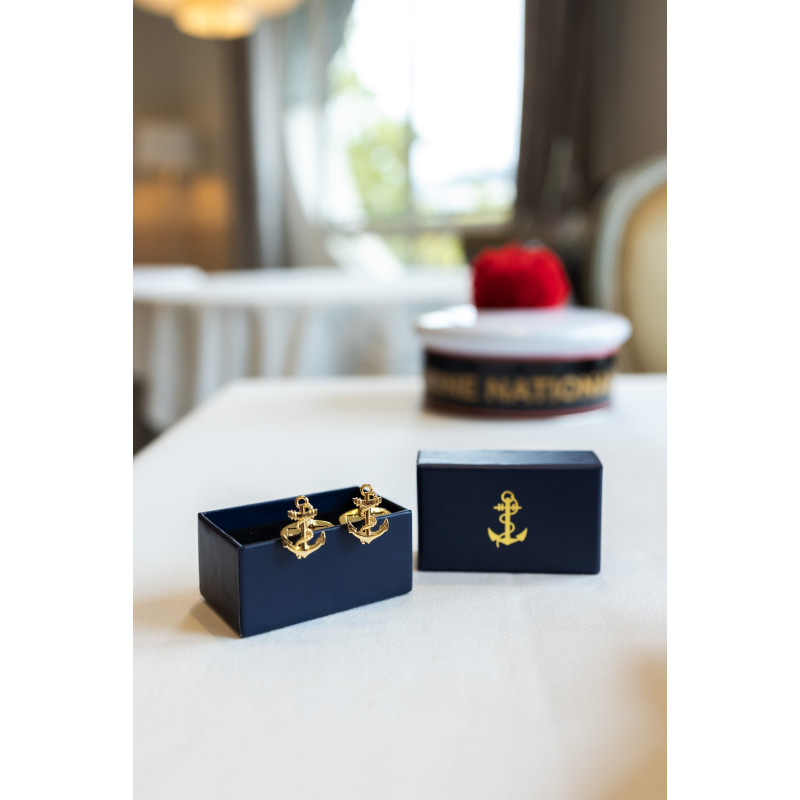 Boutons de manchette Ancre MARINE NATIONALE