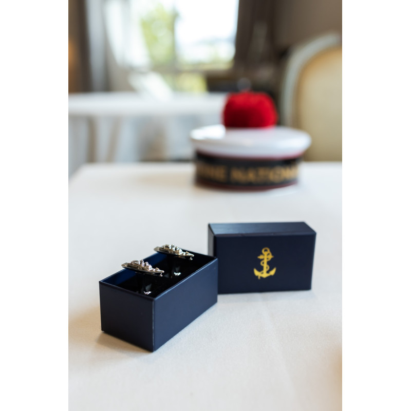 Boutons de manchette Frégate MARINE NATIONALE