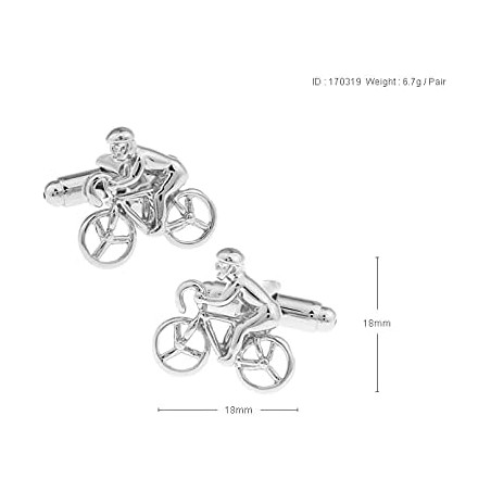 Silver Bicycle Cufflinks