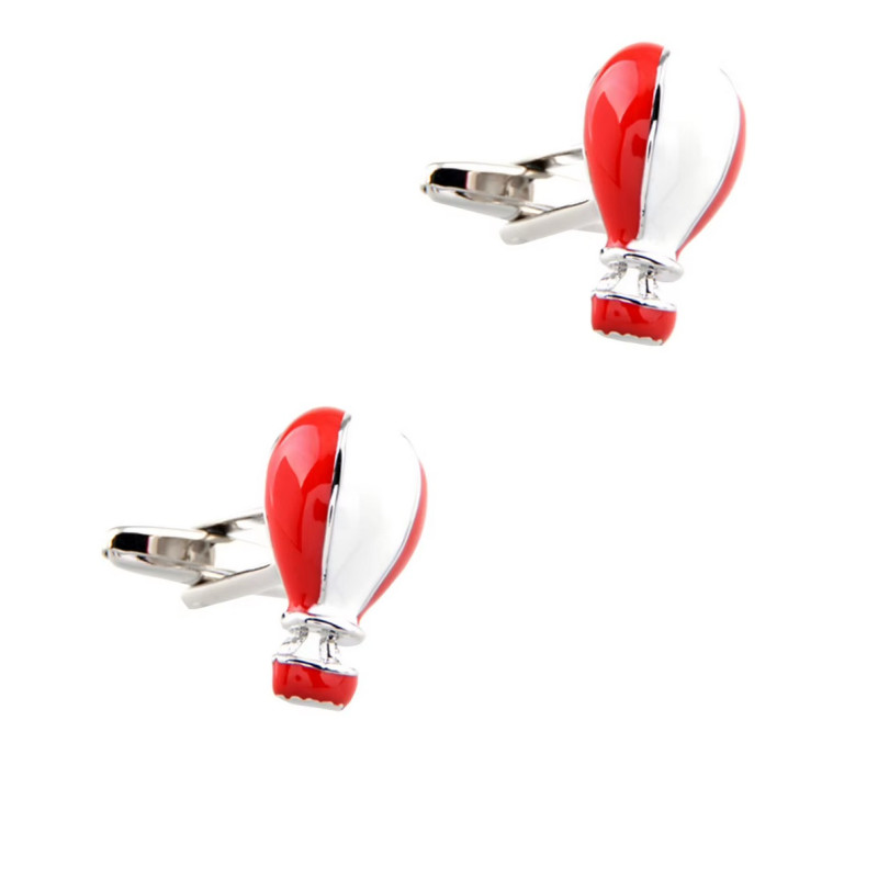 Boutons de manchette Mongolfières rouge