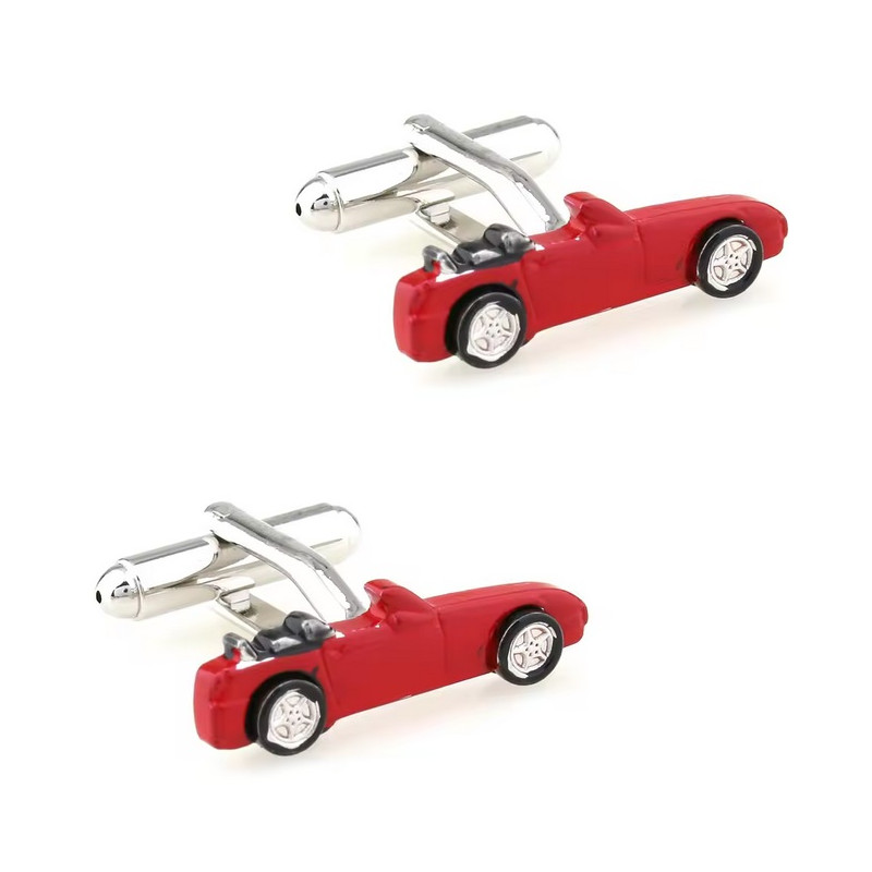 Boutons de manchette Voiture cabriolet rouge