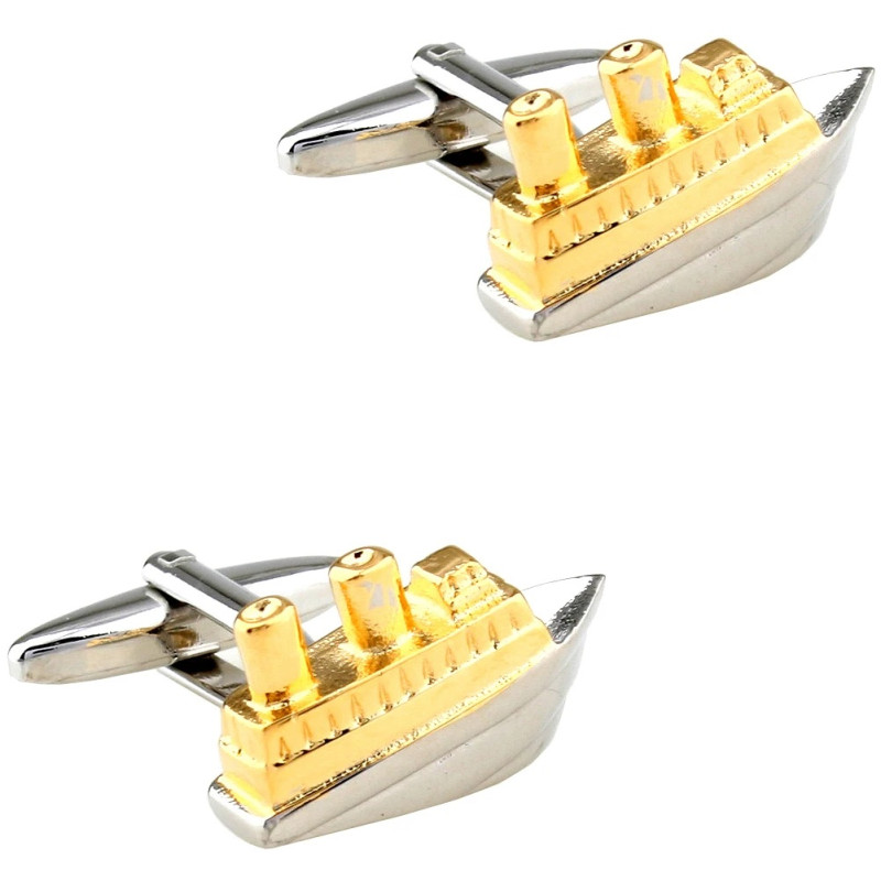 Boutons de manchette paquebot