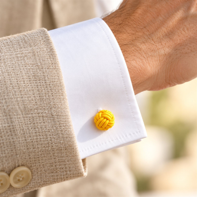 Rangoon Silk Knot Cufflinks