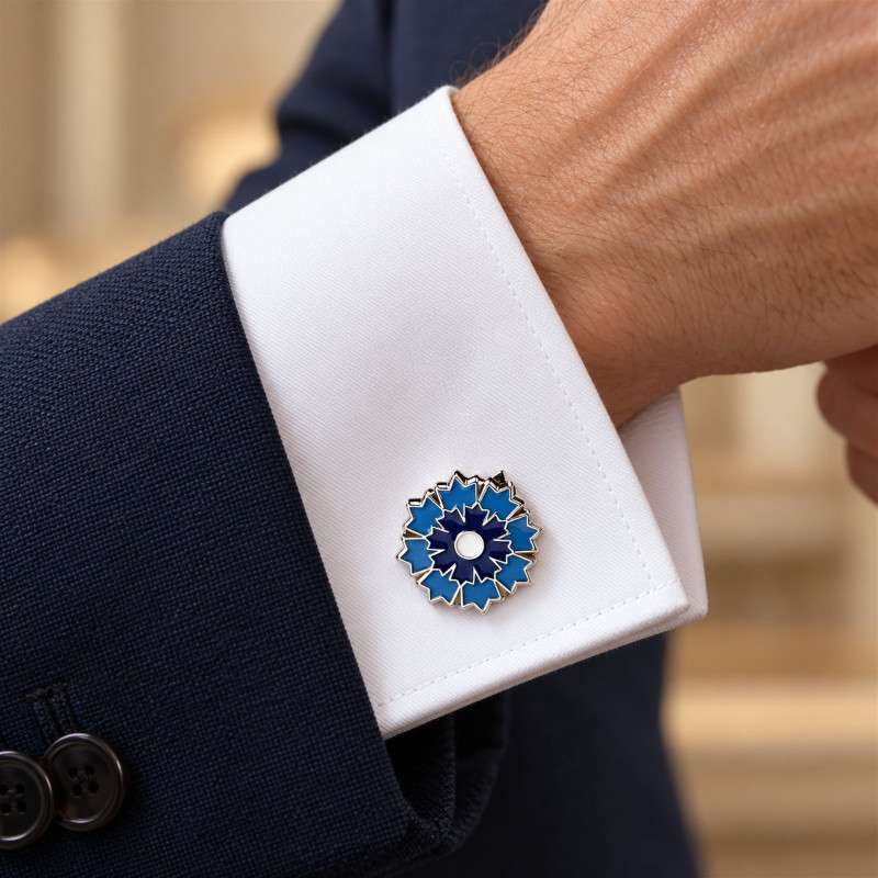 Boutons de manchette Bleuet de France II