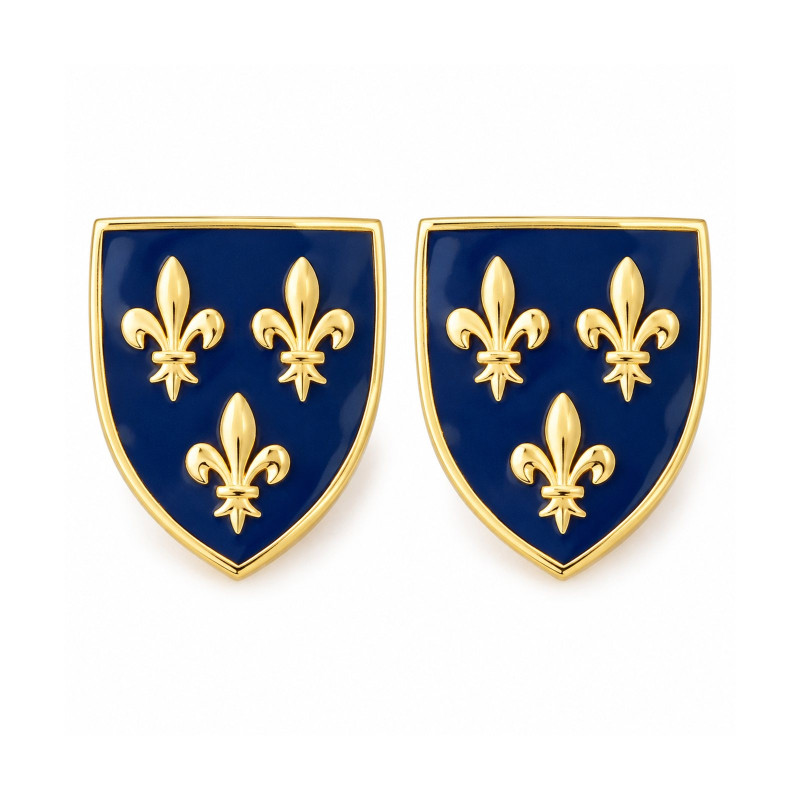 Gold-Plated Fleur-de-Lis Cufflinks