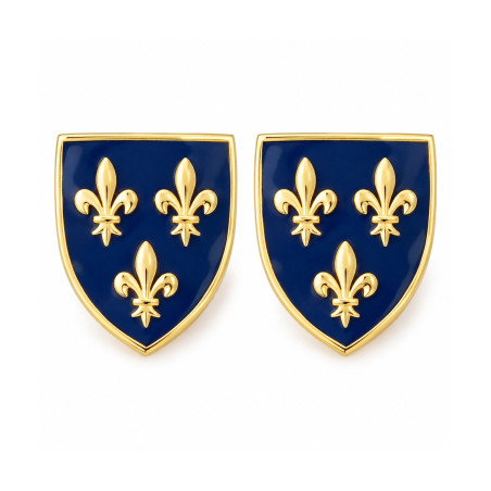 Gold-Plated Fleur-de-Lis Cufflinks