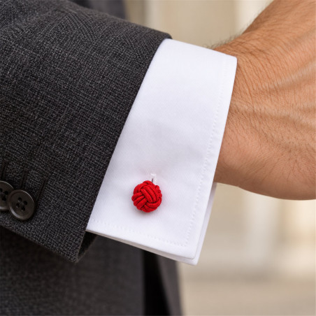 Ankara Silk Knot Cufflinks