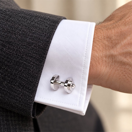 Dumbbell Fitness Cufflinks