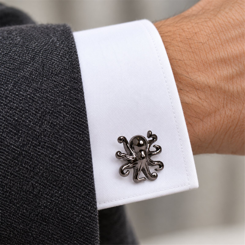 Black Octopus Cufflinks