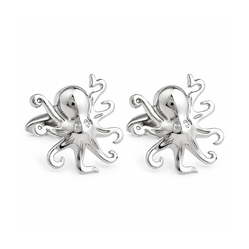 Silver Octopus Cufflinks