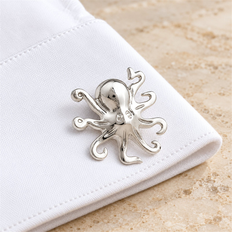 Silver Octopus Cufflinks