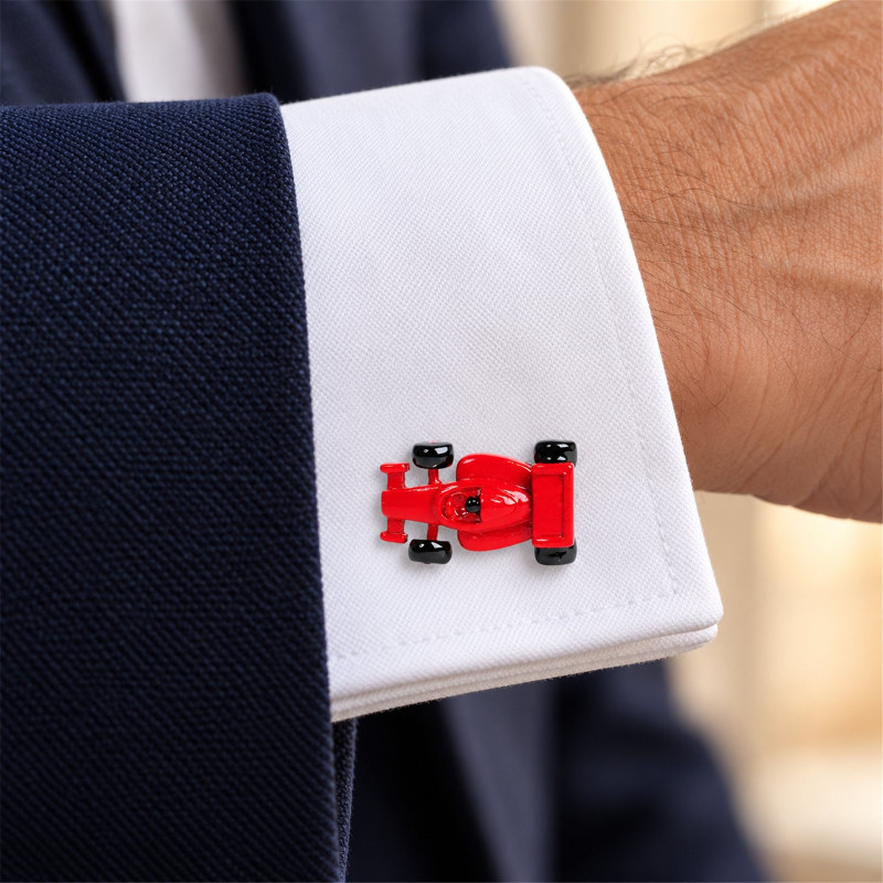 Boutons de manchette Formule 1 rouge