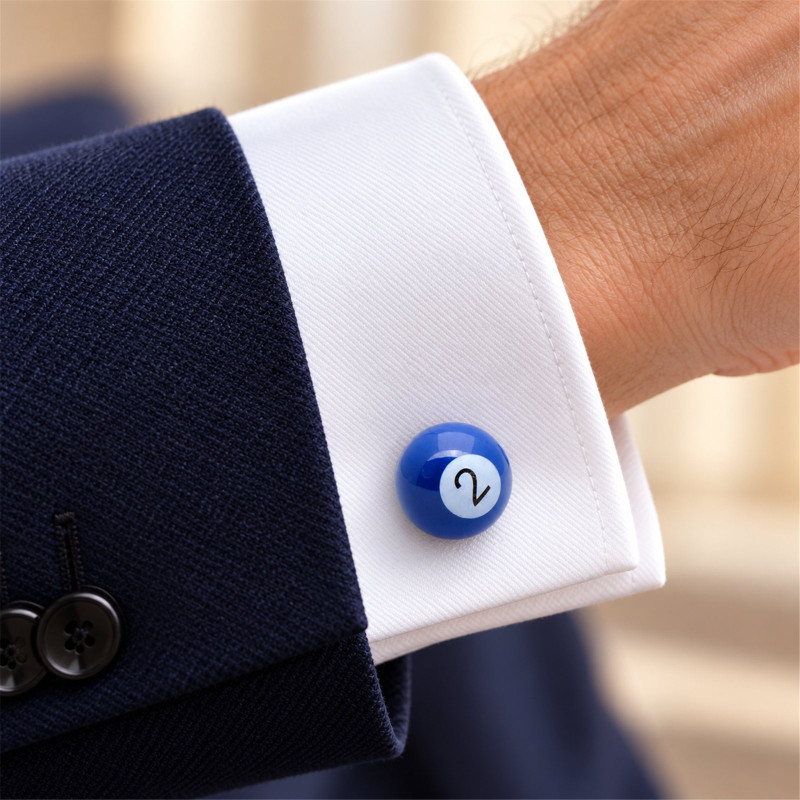 Dark Blue Billiard Ball Cufflinks