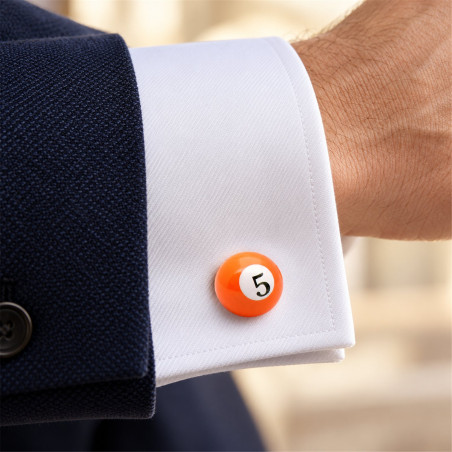 Boutons de manchette Billard orange