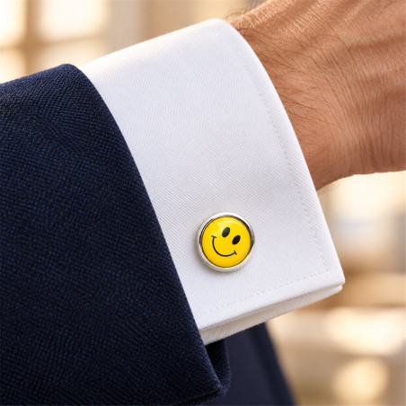 Boutons de manchette Smiley