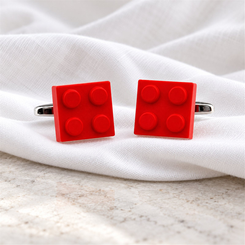 Red Lego Brick Cufflinks
