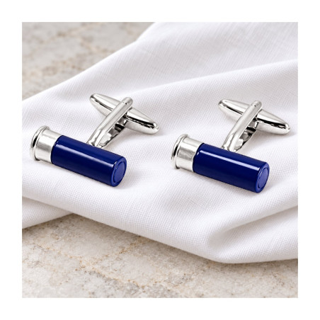 Blue Shotgun Cartridge Cufflinks