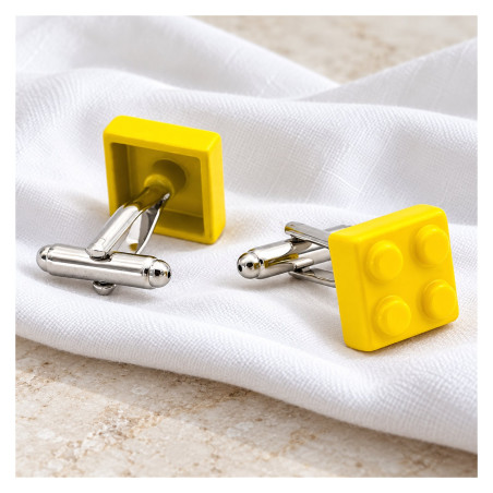 Yellow Lego Cufflinks