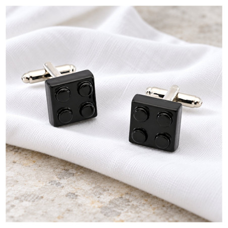 Black Lego Brick Cufflinks