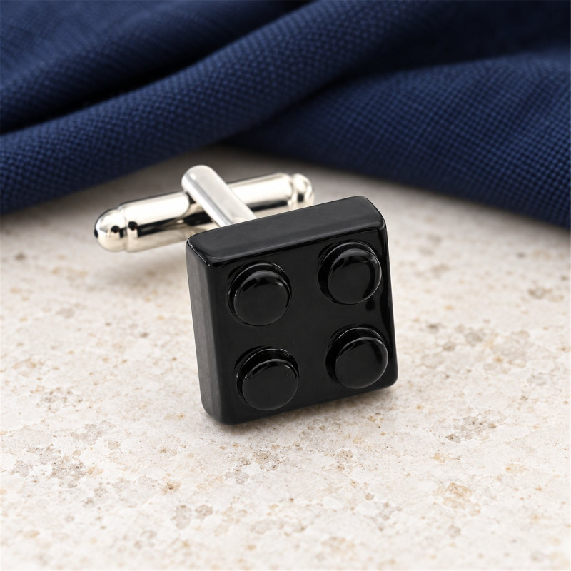 Black Lego Brick Cufflinks