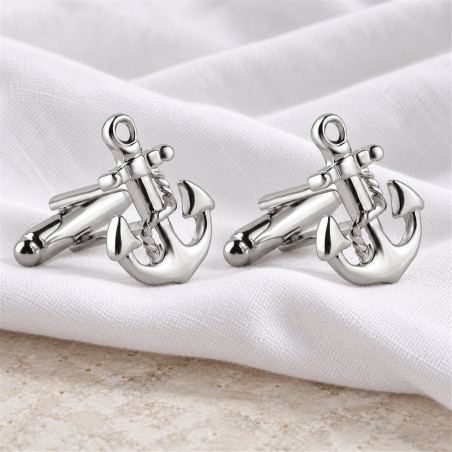 Anchor Cufflinks (Steel)