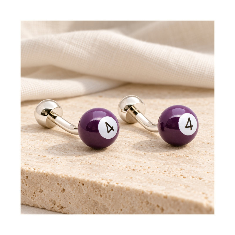 Purple Billiard Ball Cufflinks