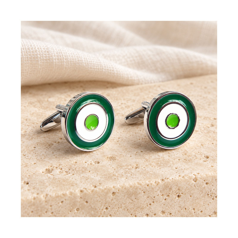 Boutons de manchette Cocarde verte