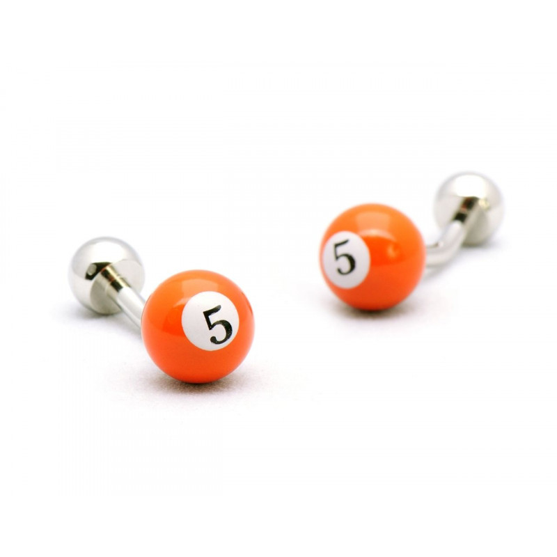 Orange Billiard Ball Cufflinks