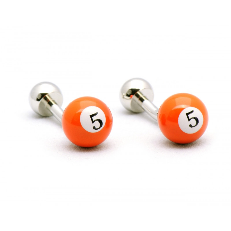 Orange Billiard Ball Cufflinks