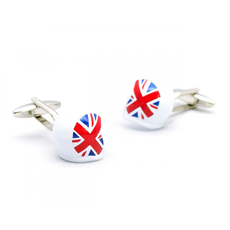 British Biker Helmet Cufflinks