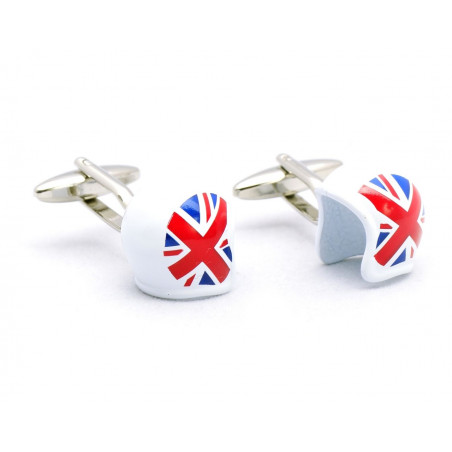 British Biker Helmet Cufflinks