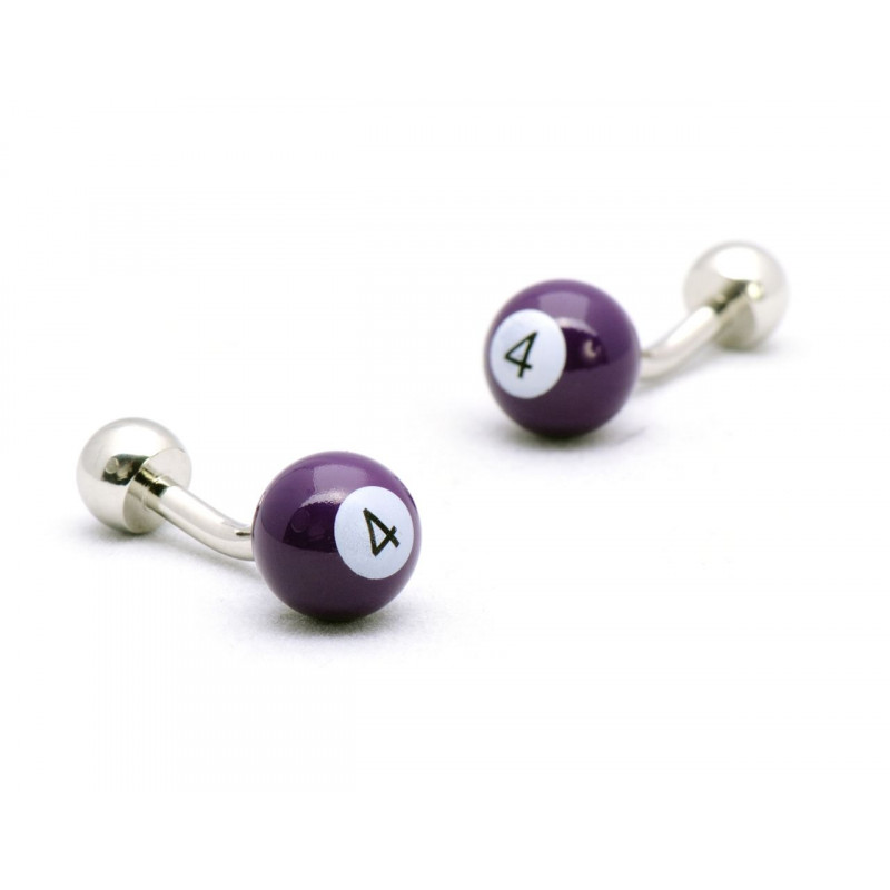 Boutons de manchette Billard violet
