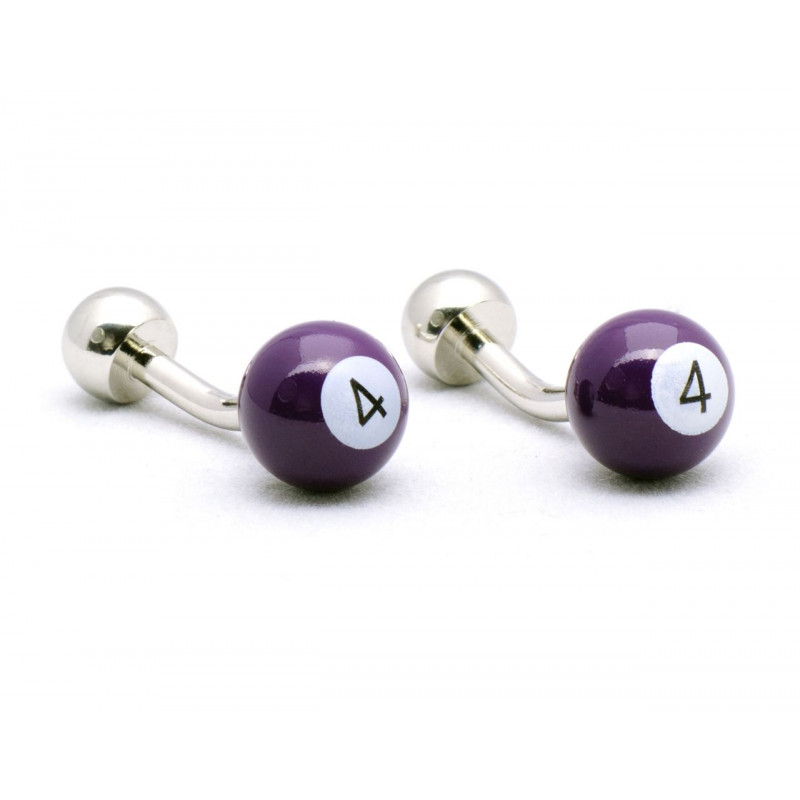 Boutons de manchette Billard violet