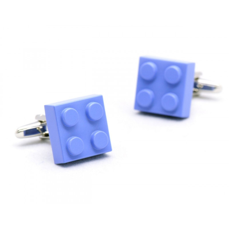 Sky-Blue Lego Brick Cufflinks