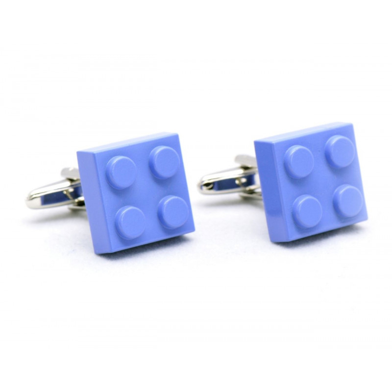 Boutons de manchette Lego bleu ciel
