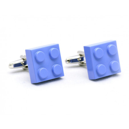 Sky-Blue Lego Brick Cufflinks