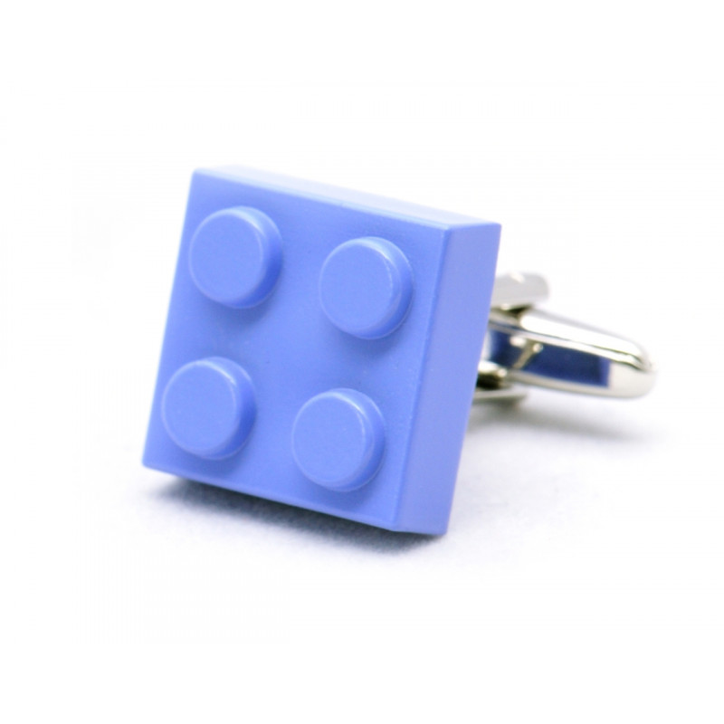 Sky-Blue Lego Brick Cufflinks
