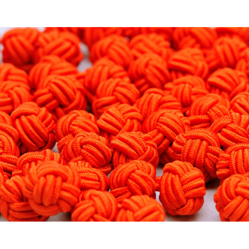 Orange Silk Knot Cufflinks