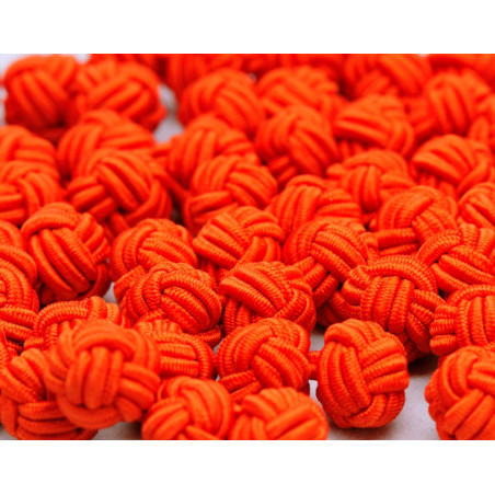 Orange Silk Knot Cufflinks