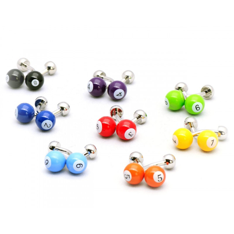 Boutons de manchette Ensemble billards