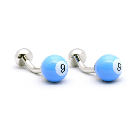 Sky-Blue Billiard Ball Cufflinks