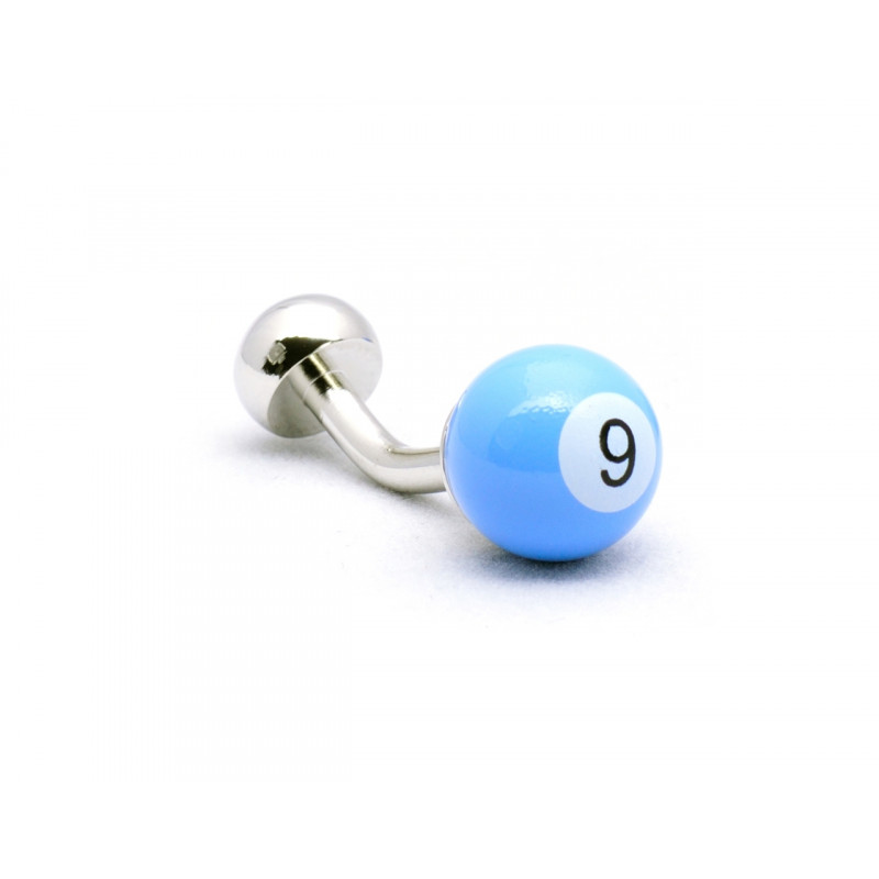 Boutons de manchette billard bleu ciel