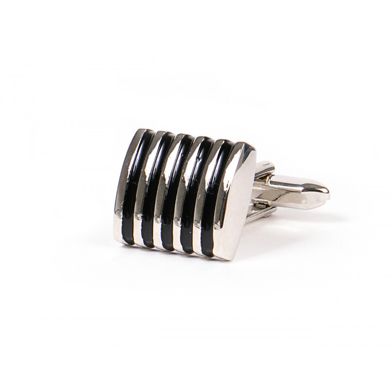 Boutons de manchette noirs et blancs 