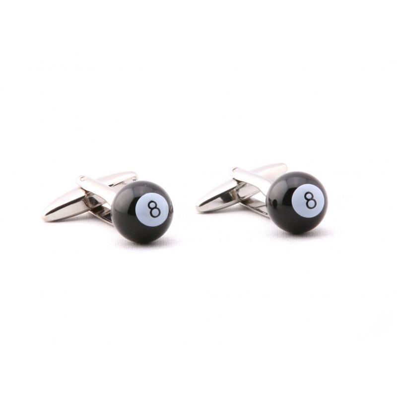 8-Ball Billiards Cufflinks