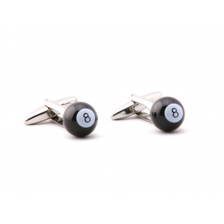 8-Ball Billiards Cufflinks