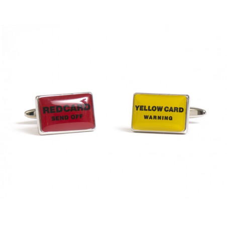 Red & Yellow Card Cufflinks
