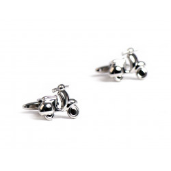 Silver Vespa Scooter Cufflinks